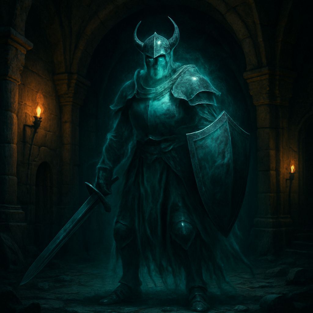 Ghost Knight in Dark Dungeon