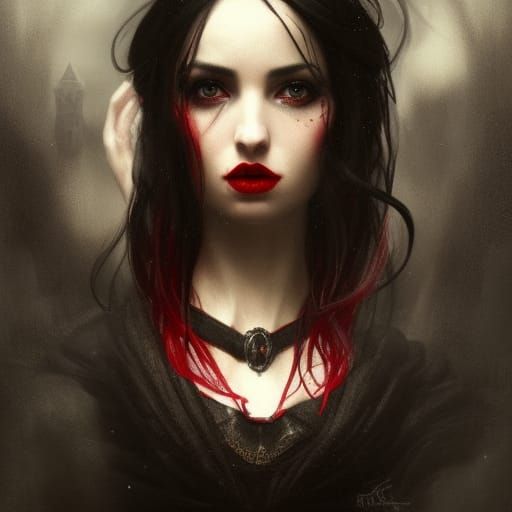 Dark Alchemy Portrait of a Medieval Beauty