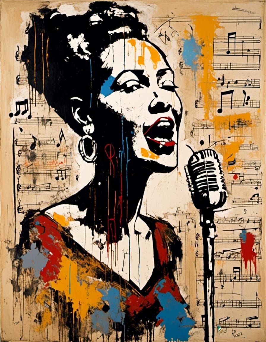 Jazz Legend: Billie Holiday (1915-1959) (Neo-expressionism)