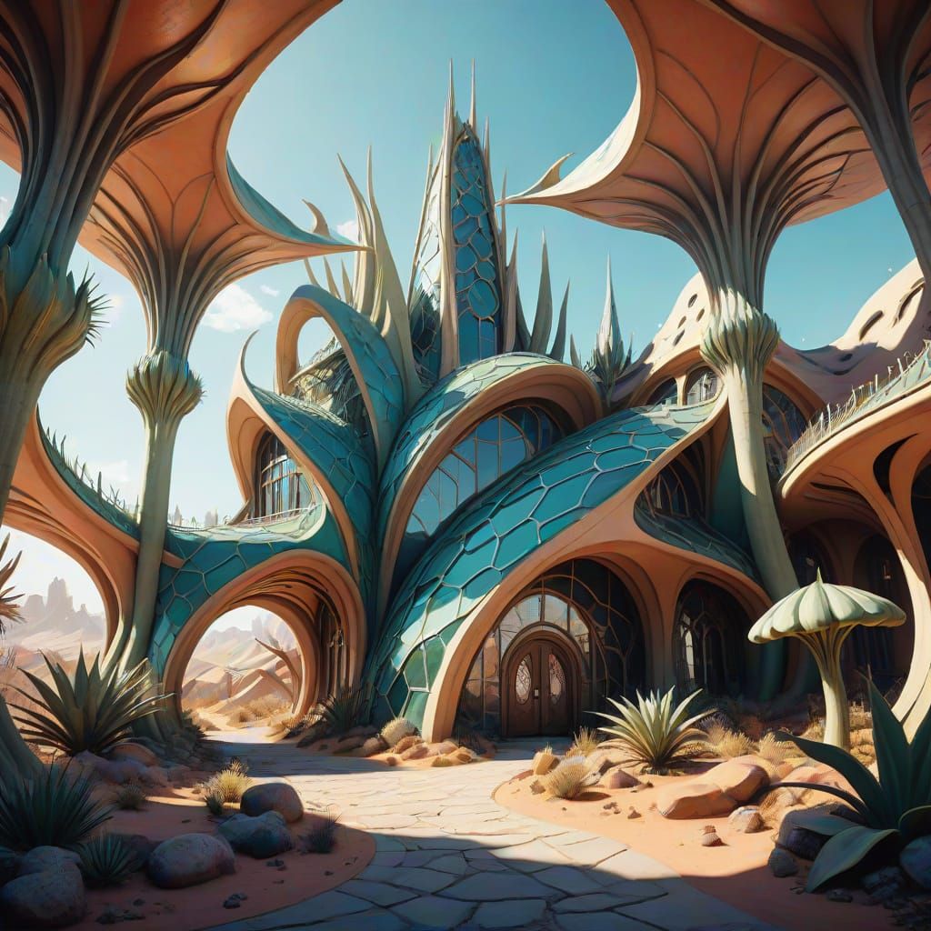 Twisted Desert Metropolises in Vibrant Color