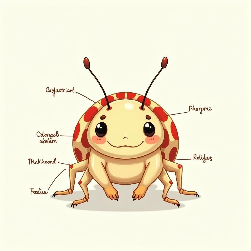 Whimsical Insect Illustration in Miyazaki Style