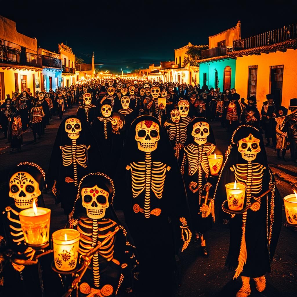 Candlelit Dia de los Muertos Parade