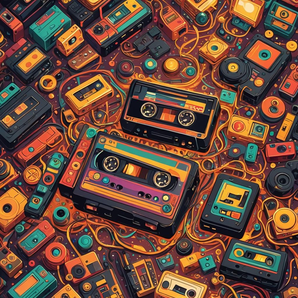 Playful Generational Symbols in Vibrant Concept Art