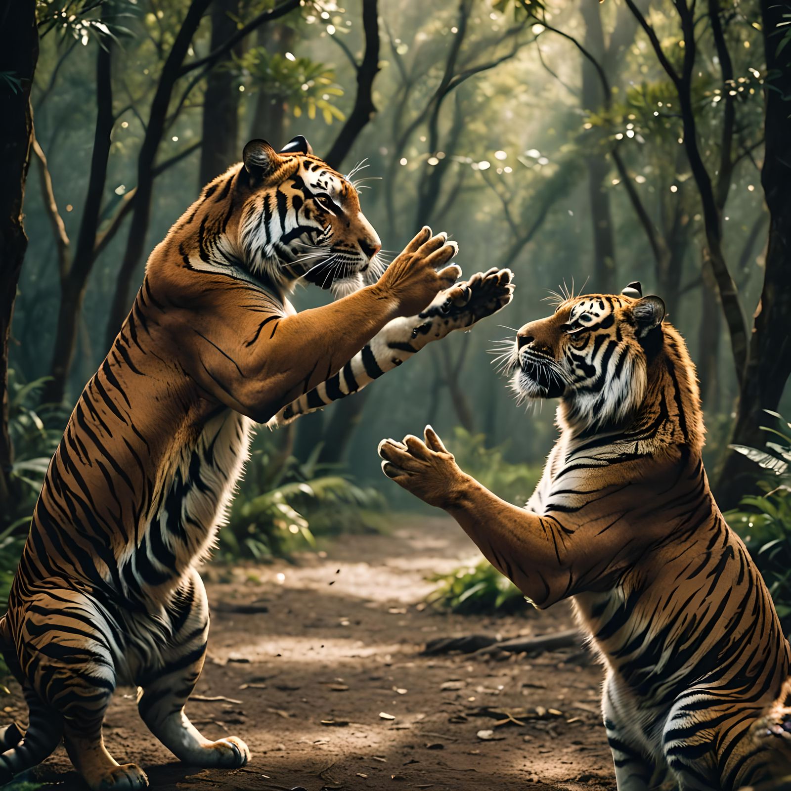 You ever seen tigers giving a high five?!!