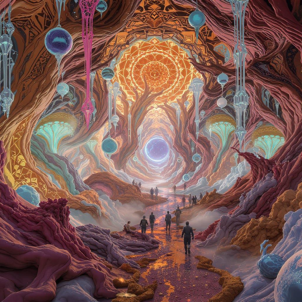 Psychedelic-Trance Playlist in Art Nouveau Style