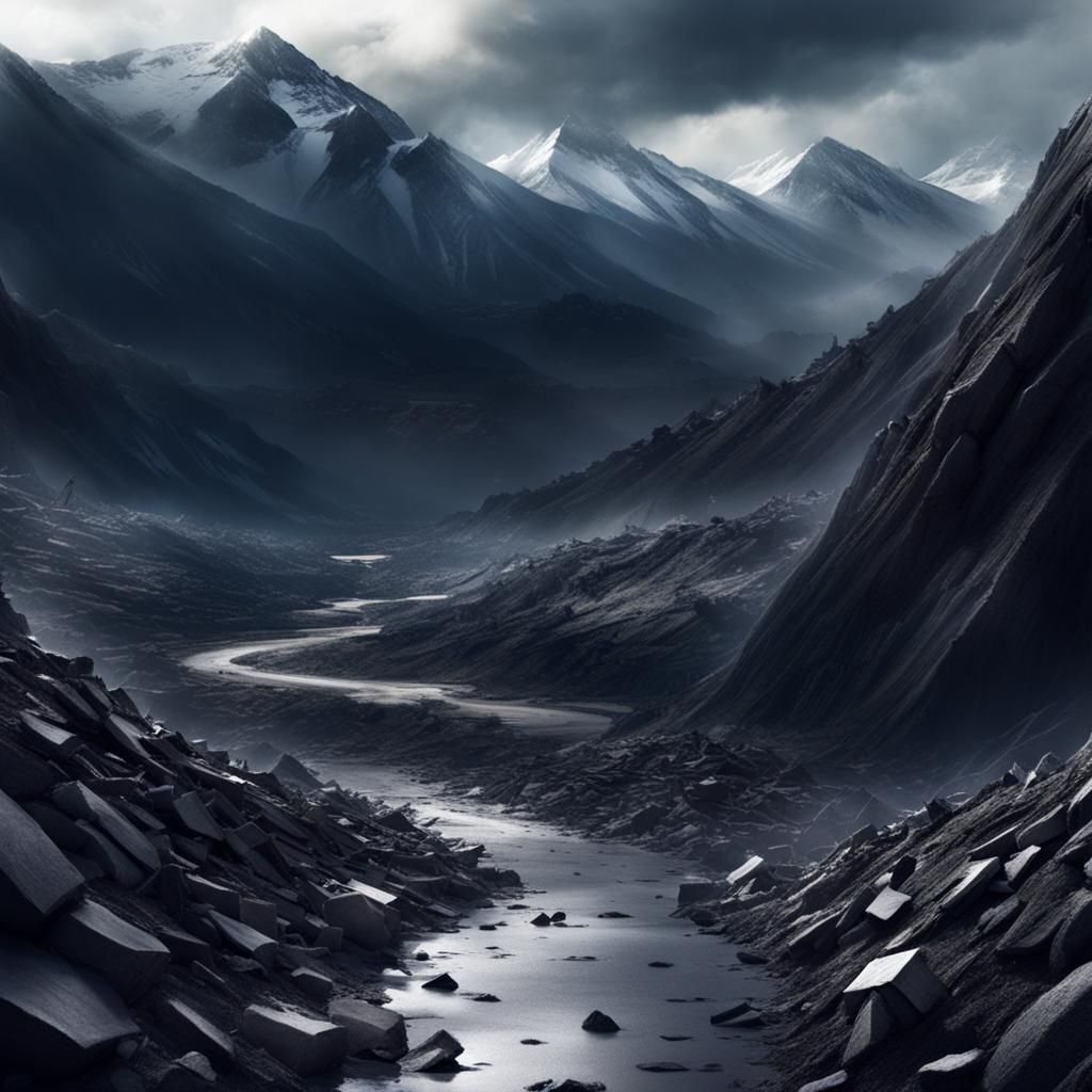 Surreal Silhouetted Performance in Digital Art Style