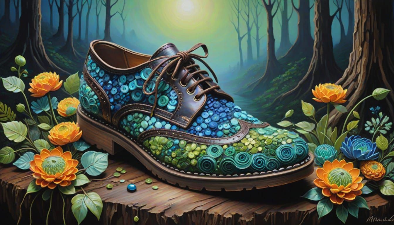 Fantasy Old Woman in a Large Brown Shoe