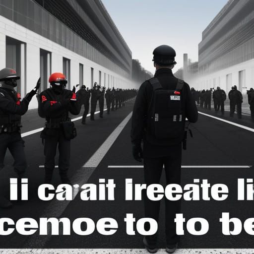 A Politically Charged Cartoon Scene in a Satirical Style