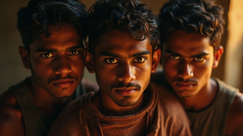 Emotive Portrait of Vikram and Friends Facing the Unknown