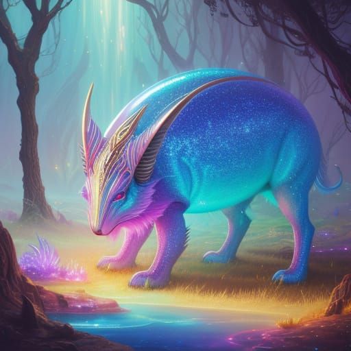 Lambent Creature Squoggle in Dreamy Surrealism