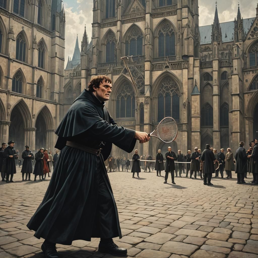 Martin Luther Plays Tennis: Sinister Art