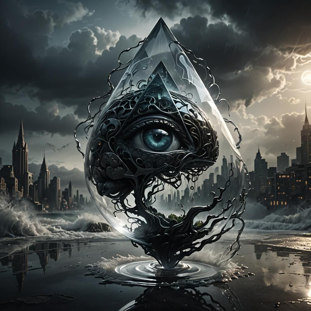 Eerie Glass A Shape Reveals Brain in Dark Fantasy
