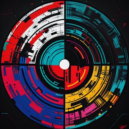 Psychedelic Neon Shapes in Graffiti Wildstyle