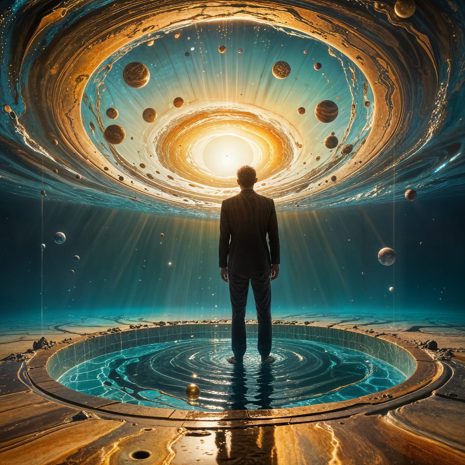 Shimmering Portal Pond Reveals Forgotten Planets