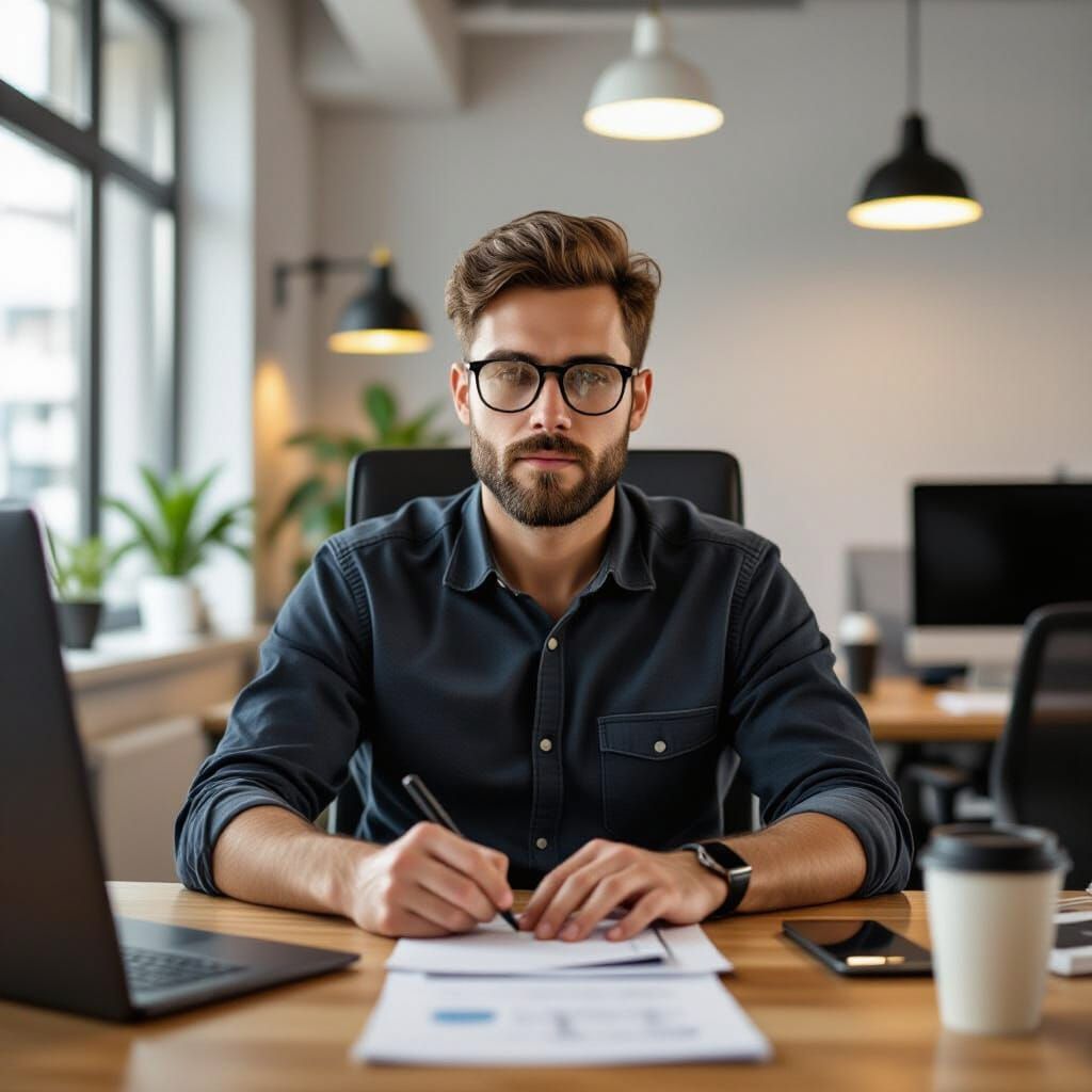 Person Working in an Office Environment