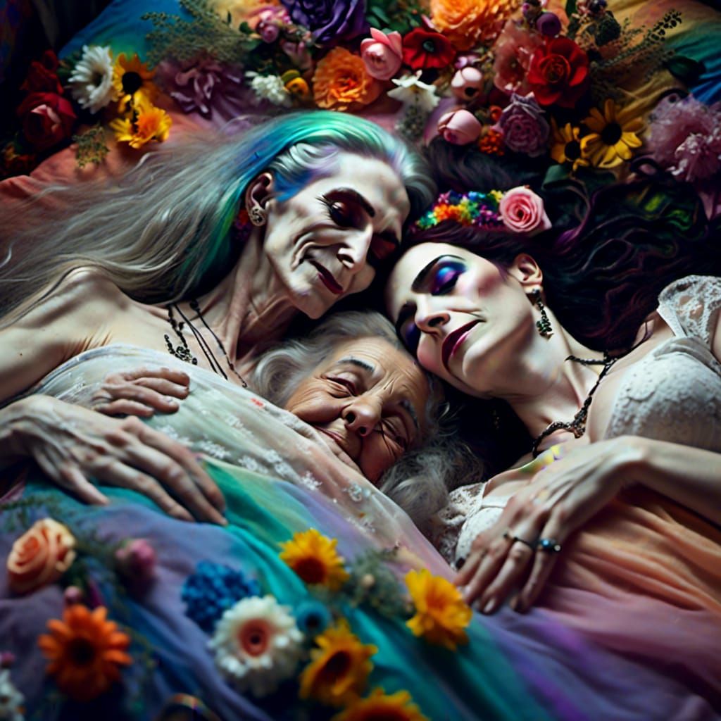 Rainbow Hued Lesbian Romance of Elderly Women