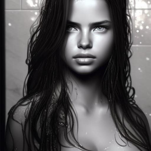 In the Shower - Adriana Lima