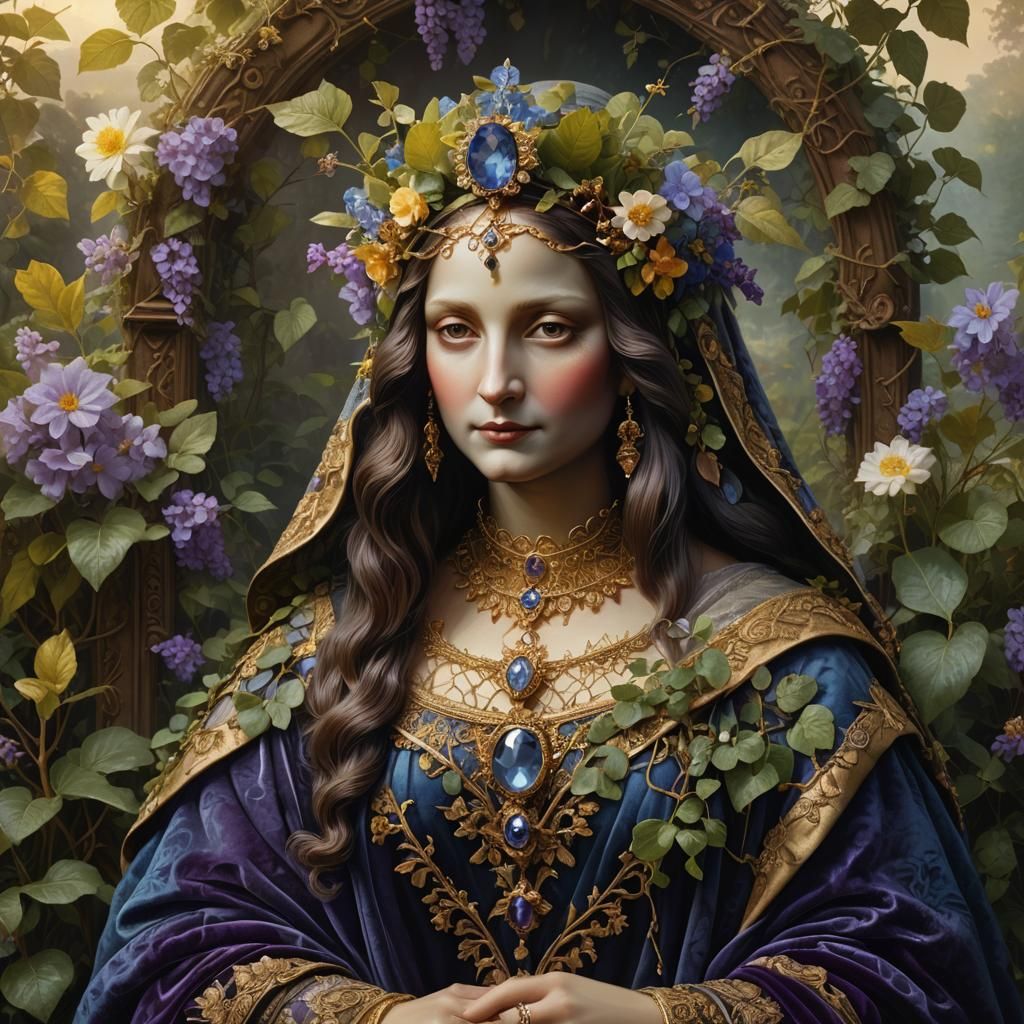 Mona Lisa in Baroque Fantasy Portraiture