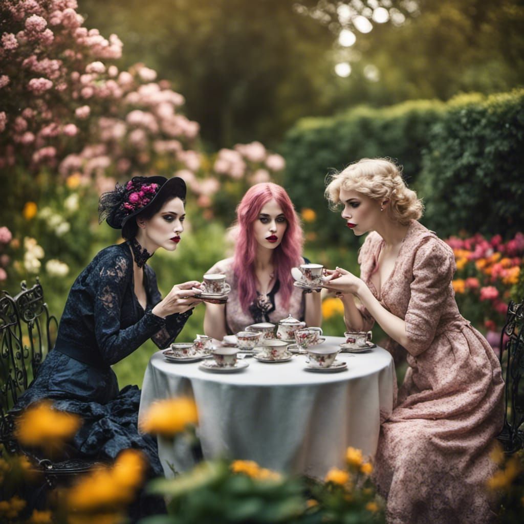 Goth Tea Party in Vittorio Zecchin Style