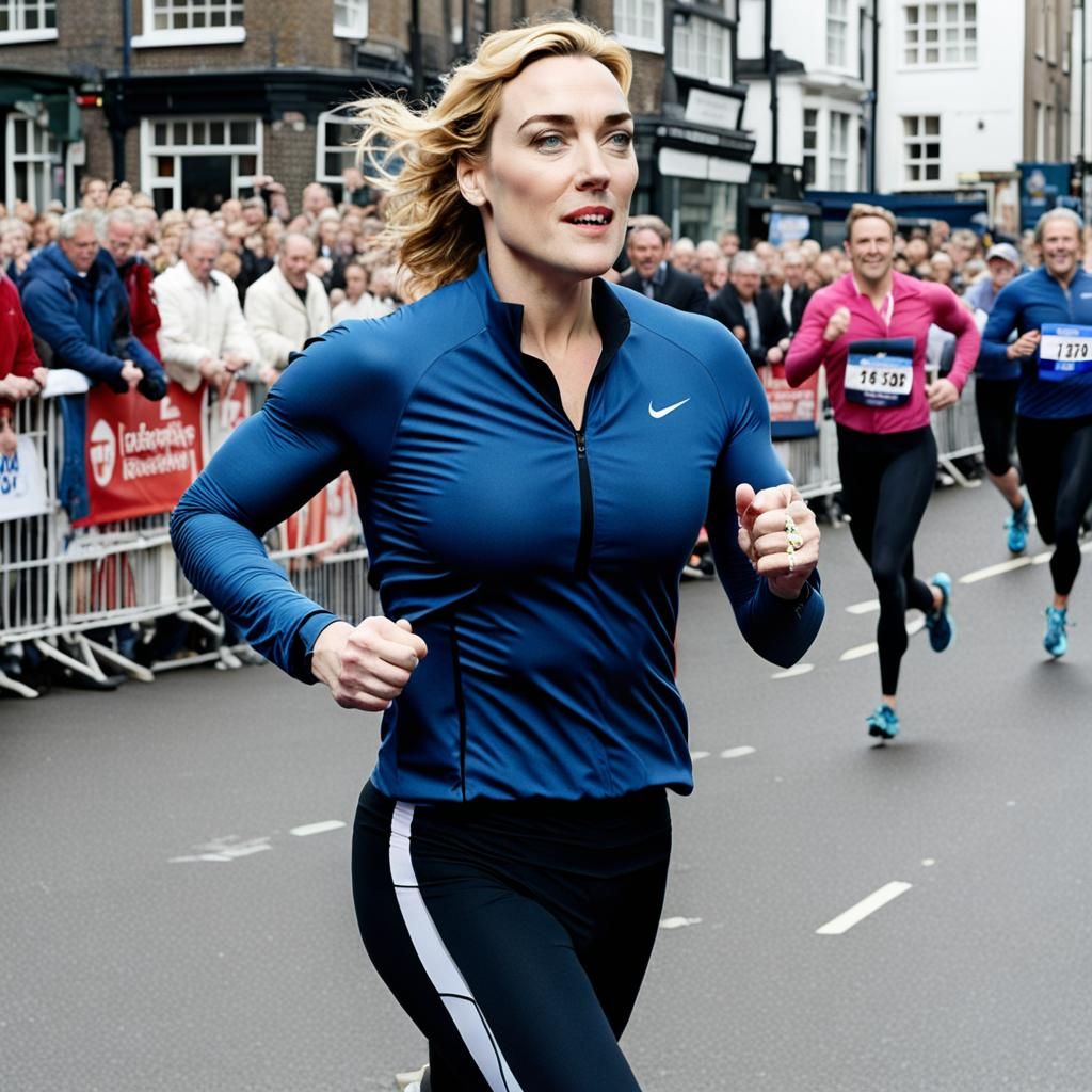 Kate Winslet Running a Marathon