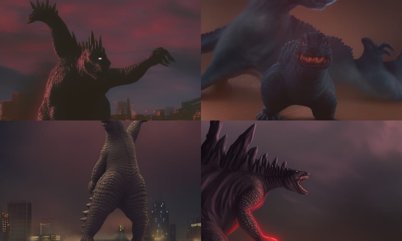 Godzilla with Four Arms and Armored Back
