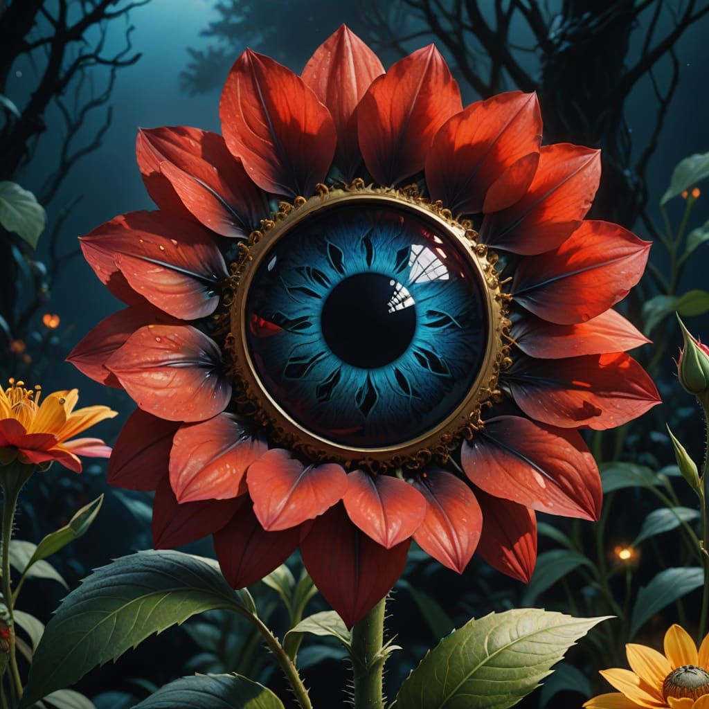 Mystical Floral Emblem in Vibrant Watercolor Style