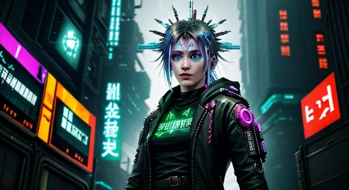 Biopunk Cyberpunk Goddess: Intersection of Styles