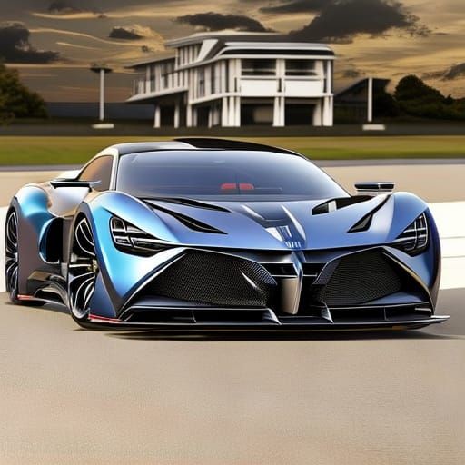 Photorealistic Exotic Sport Coupe with Detailed Surface