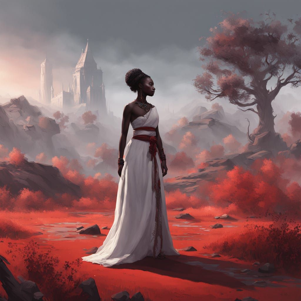 Mysterious Vampire in a Flowing White Gown