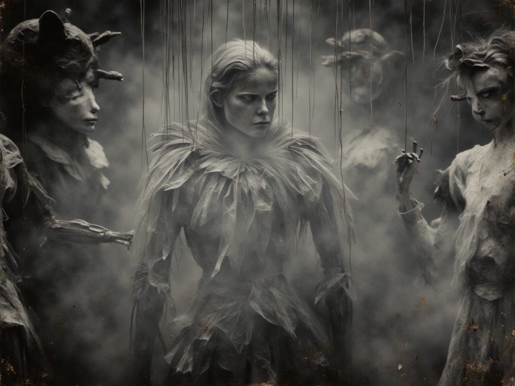 Puppet Master in High Contrast Grayscale