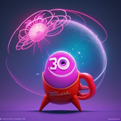 Dreamob as 3D Digital Art in Disney Pixar Style
