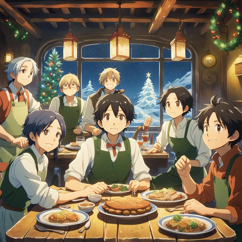 Festive Geologists Celebrate Christmas: Anime Style