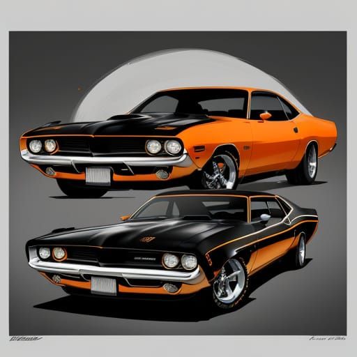 Custom 1969 Barracuda in Pop Art Style