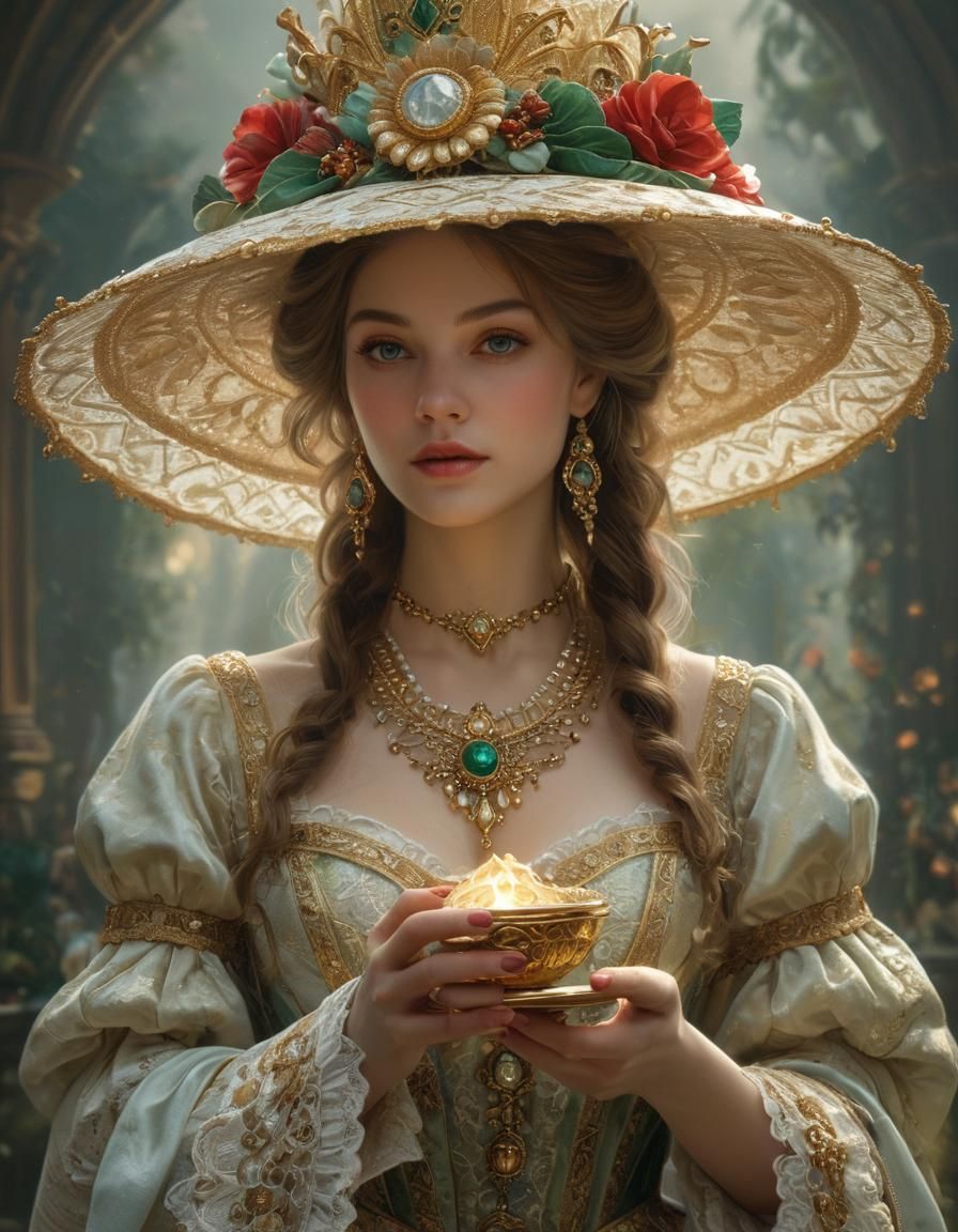 Ornate Costume Portrait in Ethereal Fantasy Style