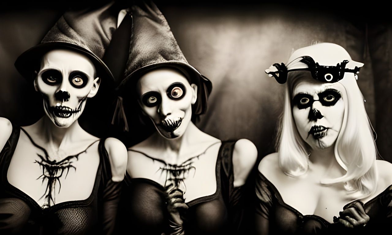 Ghoulie Girlies Halloween Party in Grim Fantasy Style