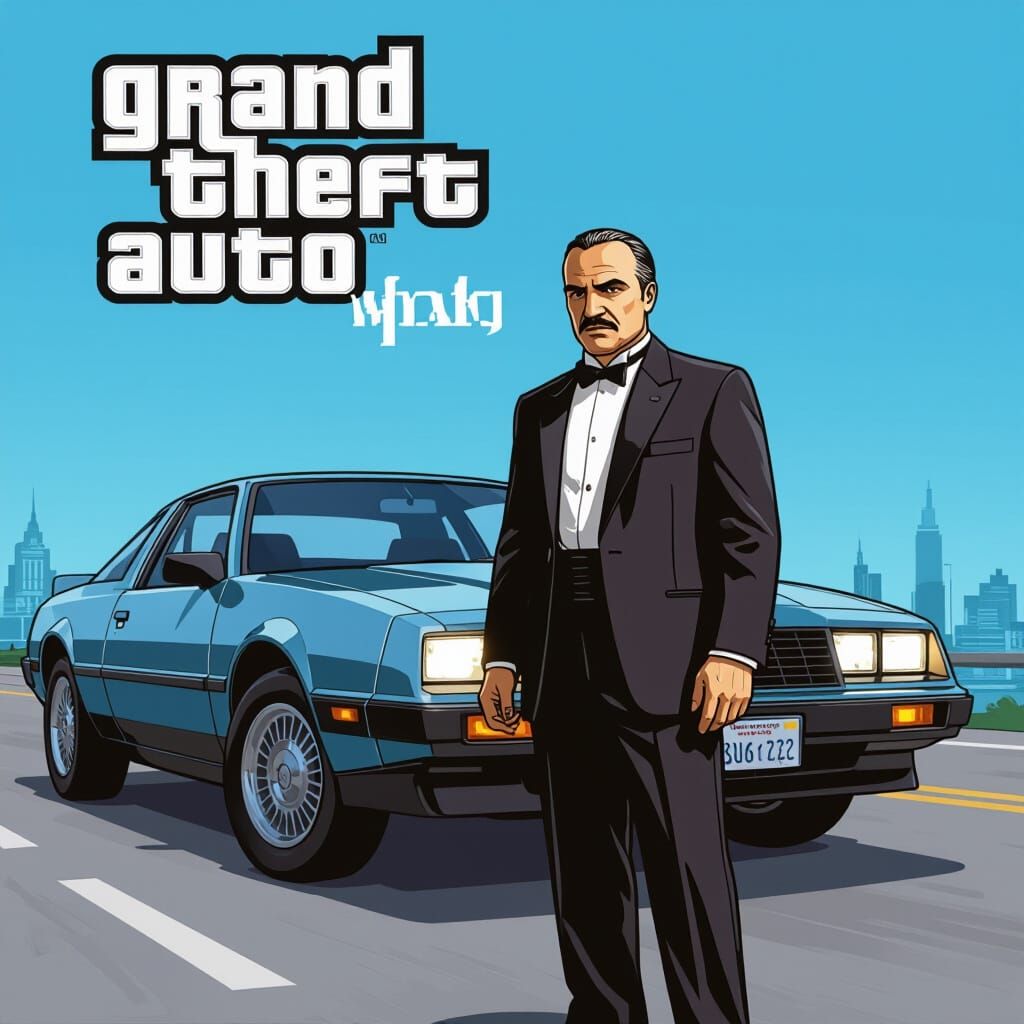 Grand Theft Auto: Godfather in Comic Book Style