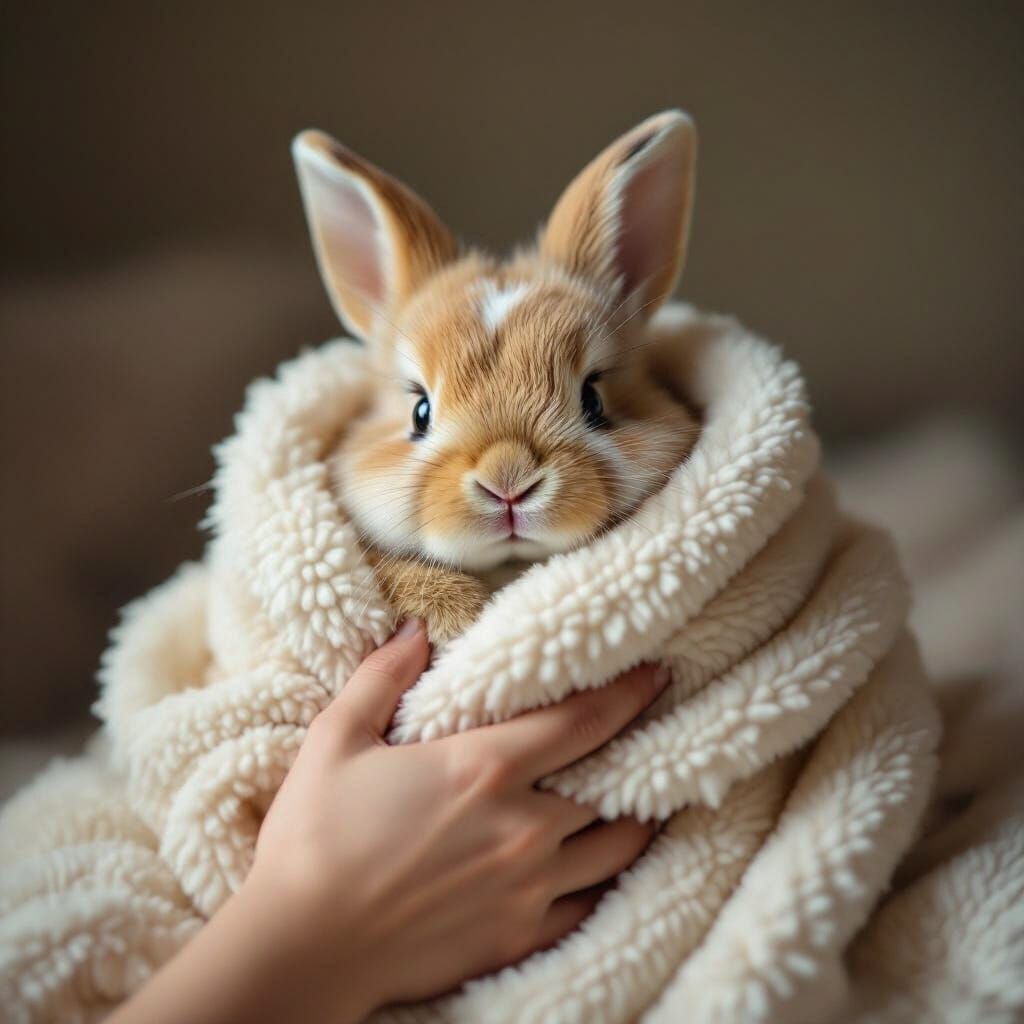 Adorable Bunny Portrait in Cinematic Style
