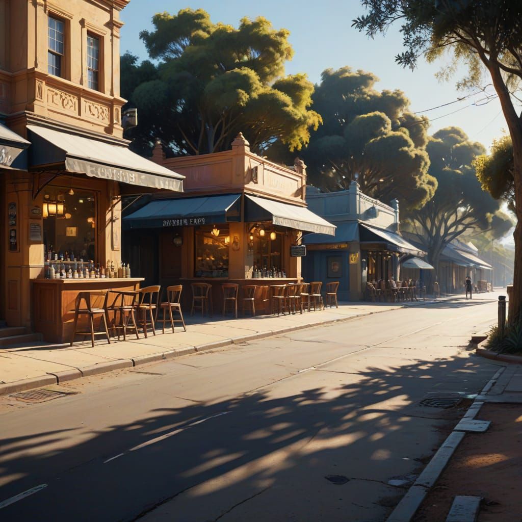 Gouache Masterpiece of Perth, Western Australia