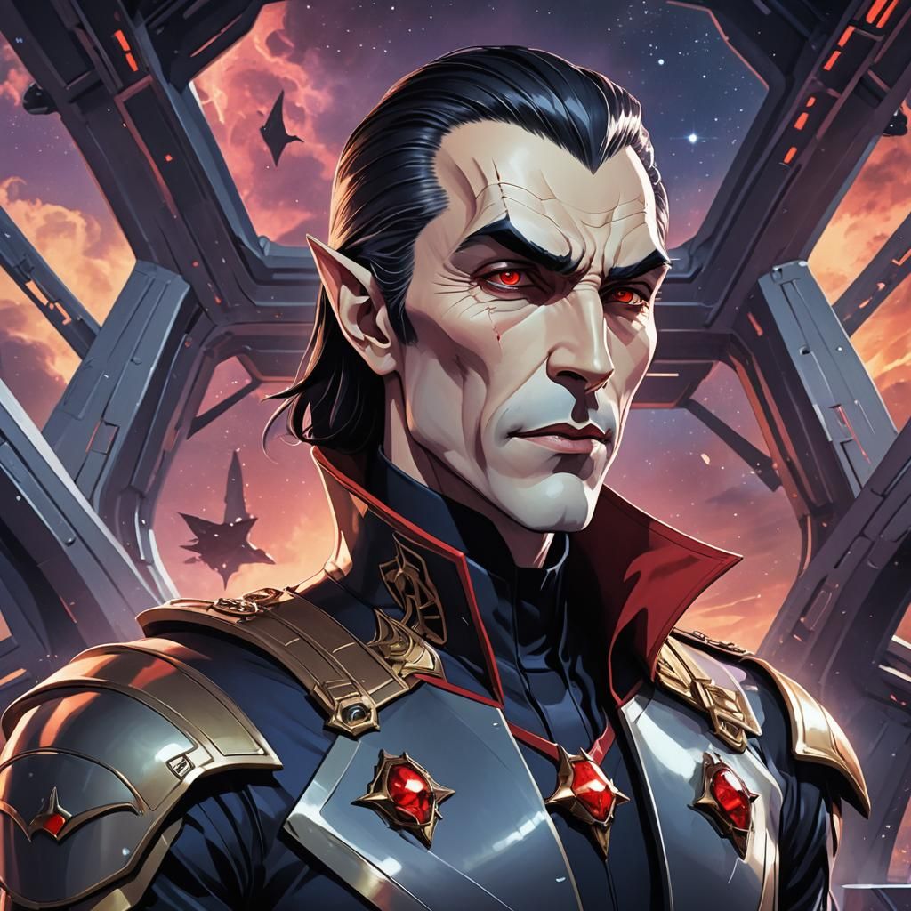Dracula as Starfleet Captain in Anime Style