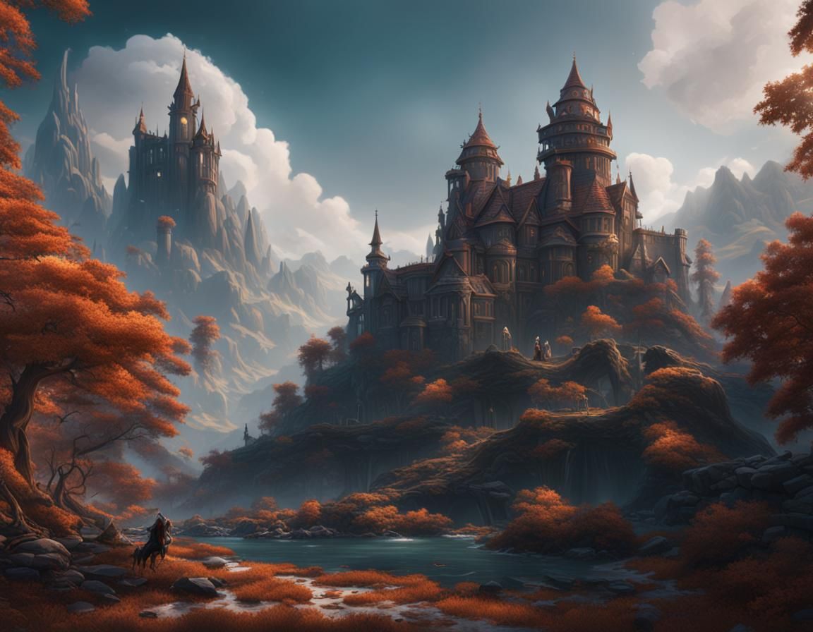 Cheating Wife: Detailed Matte Painting in Fantasy Style