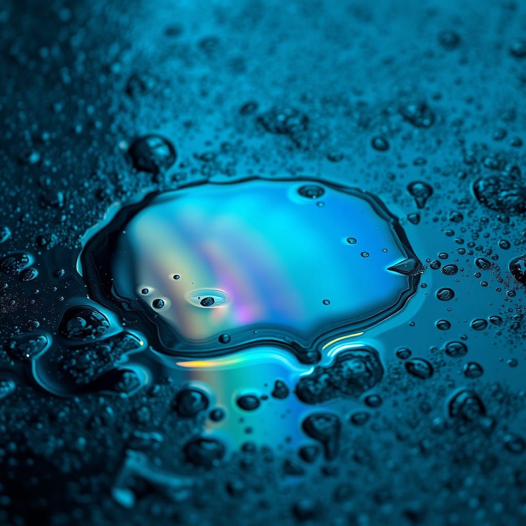 Rainbow in a puddle (at least I was different ha)