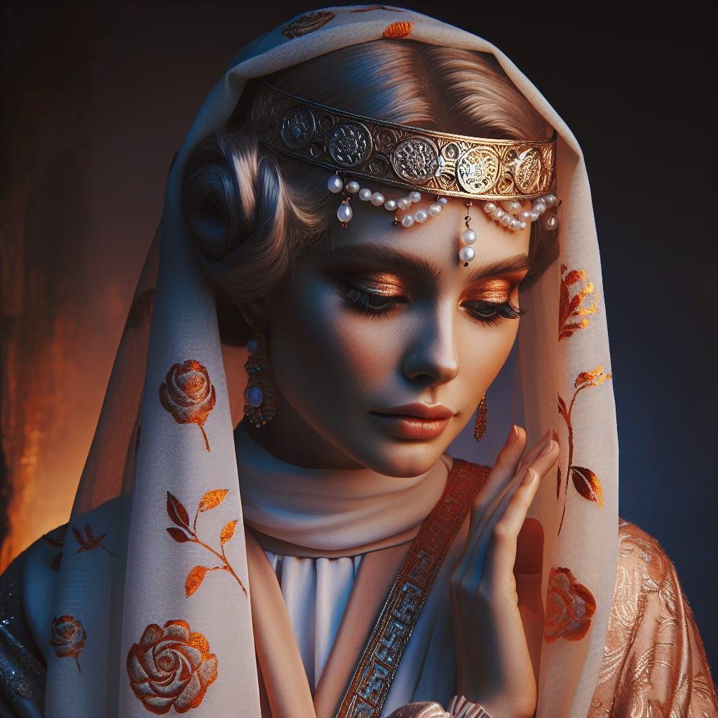 Greek Goddess of Modesty in Ethereal Fantasy