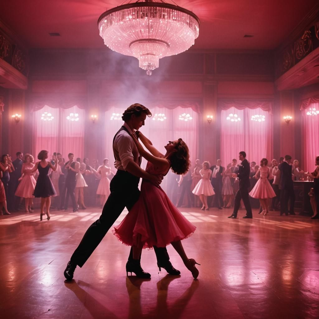 Johnny and Baby in the iconic Detroit ballroom lift from Dir...