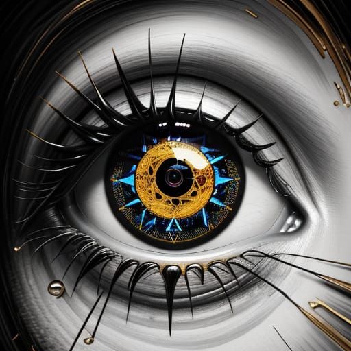 Surreal Laughing Face in Salvador Dali Style