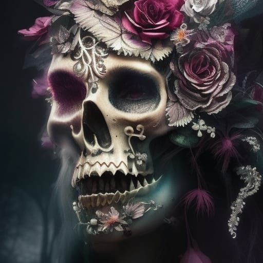 Flower Skull
