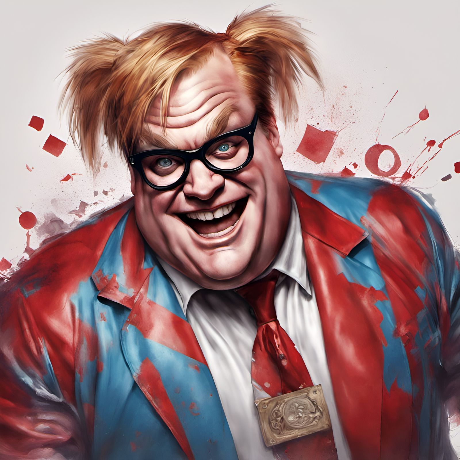 Chris Farley as Harley Quinn Portrait