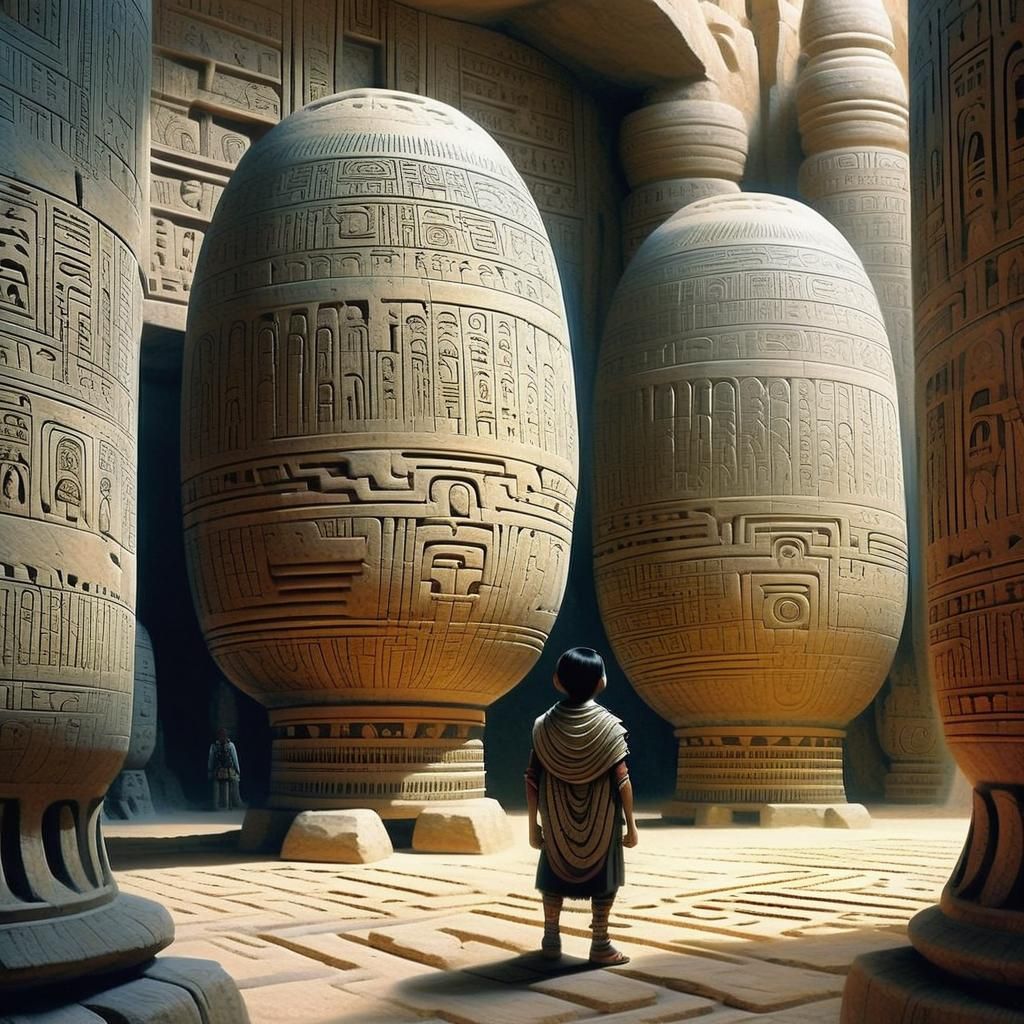 Child Discovers Ancient Hieroglyphic Hall