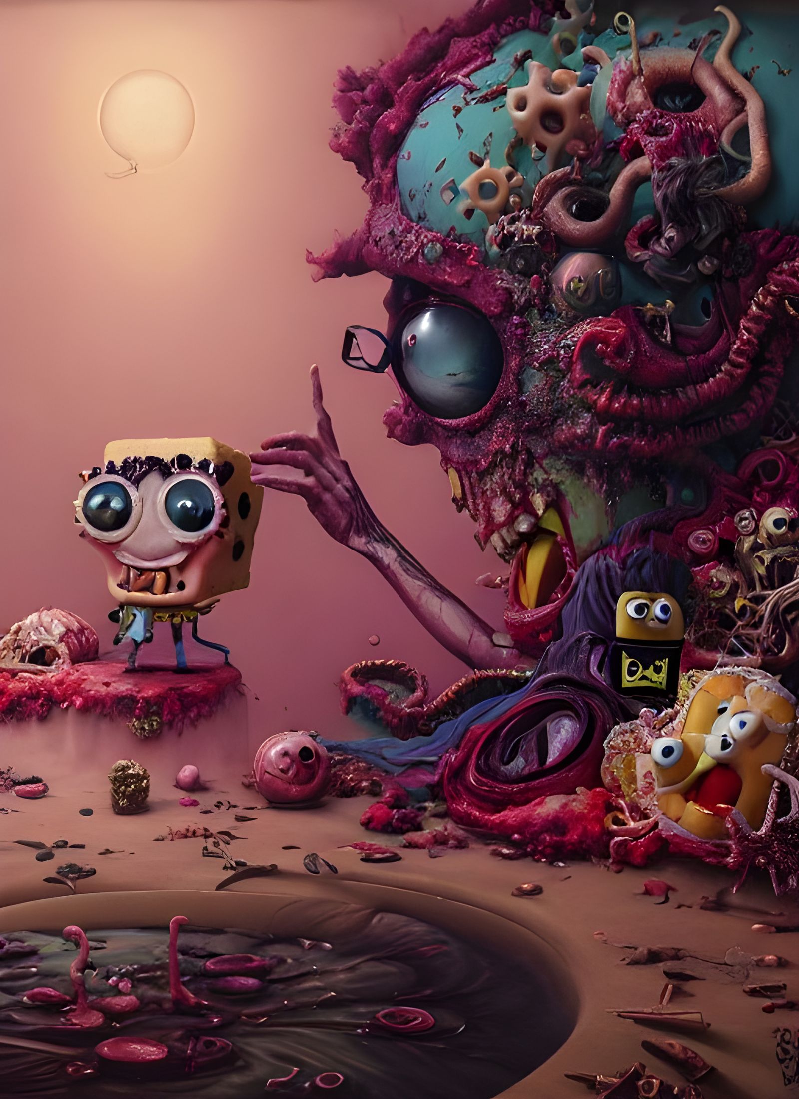 Sinister Spongebob in Decadent Style