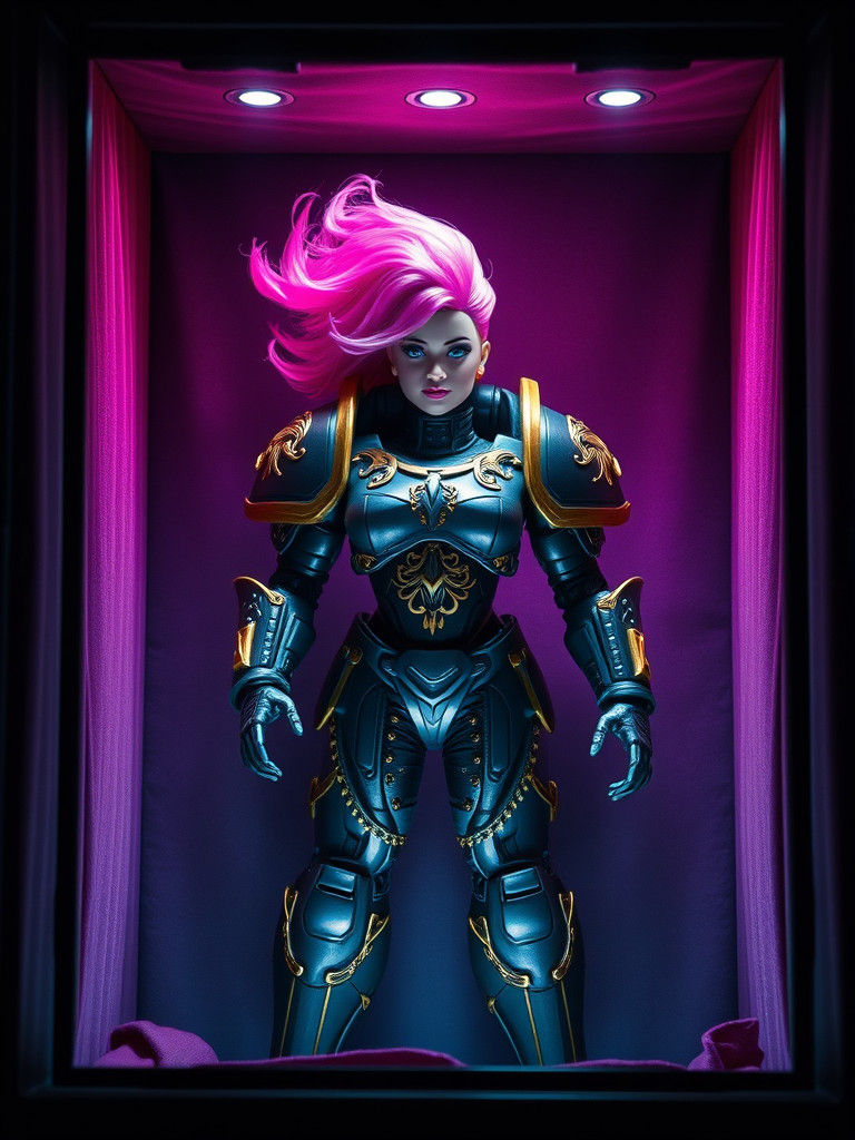 Pink Barbie Space Marine in Collectible Box