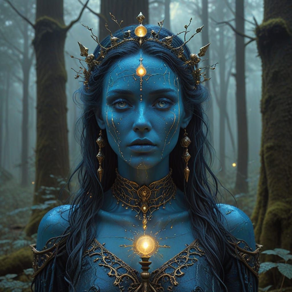 Mystical Oracle Radiates Cosmic Wisdom in Hyper-Realistic Po...